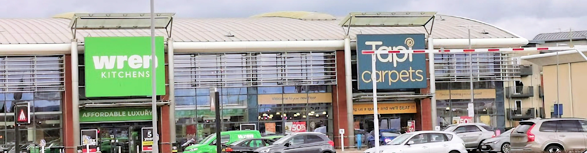 St Oswalds retail Park visitor information banner